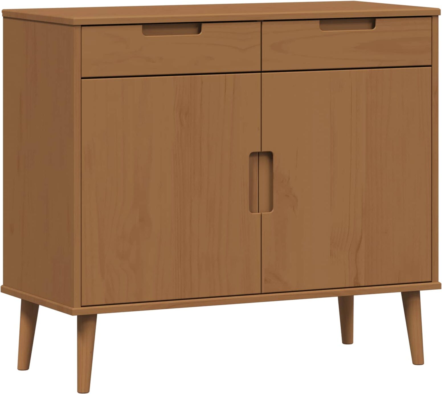 vidaXL Buffet MOLDE Caramel 90 x 40 x 80 cm