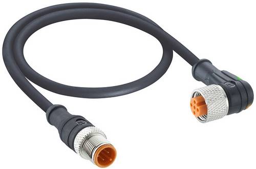 Lutronic 1162 Sensor-/Aktor-Anschlussleitung M12 Stecker, gerade, Buchse, gewinkelt 5.00m Polzahl Sensoren: 4 1St.