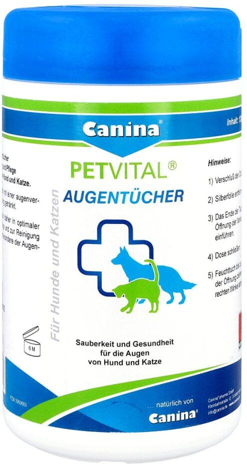 Petvital Feuchttücher für Augen 120stk