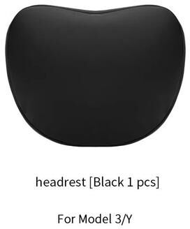 Uplifted Finds Tesla Model 3 Y Flocking Leather Neck Pillow Memory Headrest Lumbar Support black A