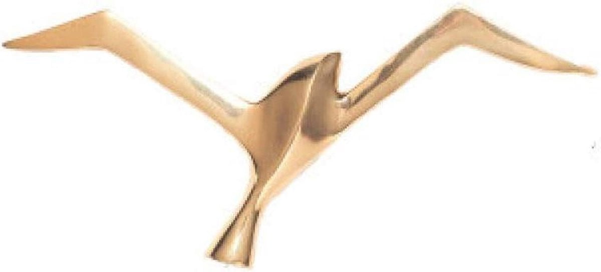 Gouden wanddecoratie voor volwassenen - Messing klimmer beeldje - S