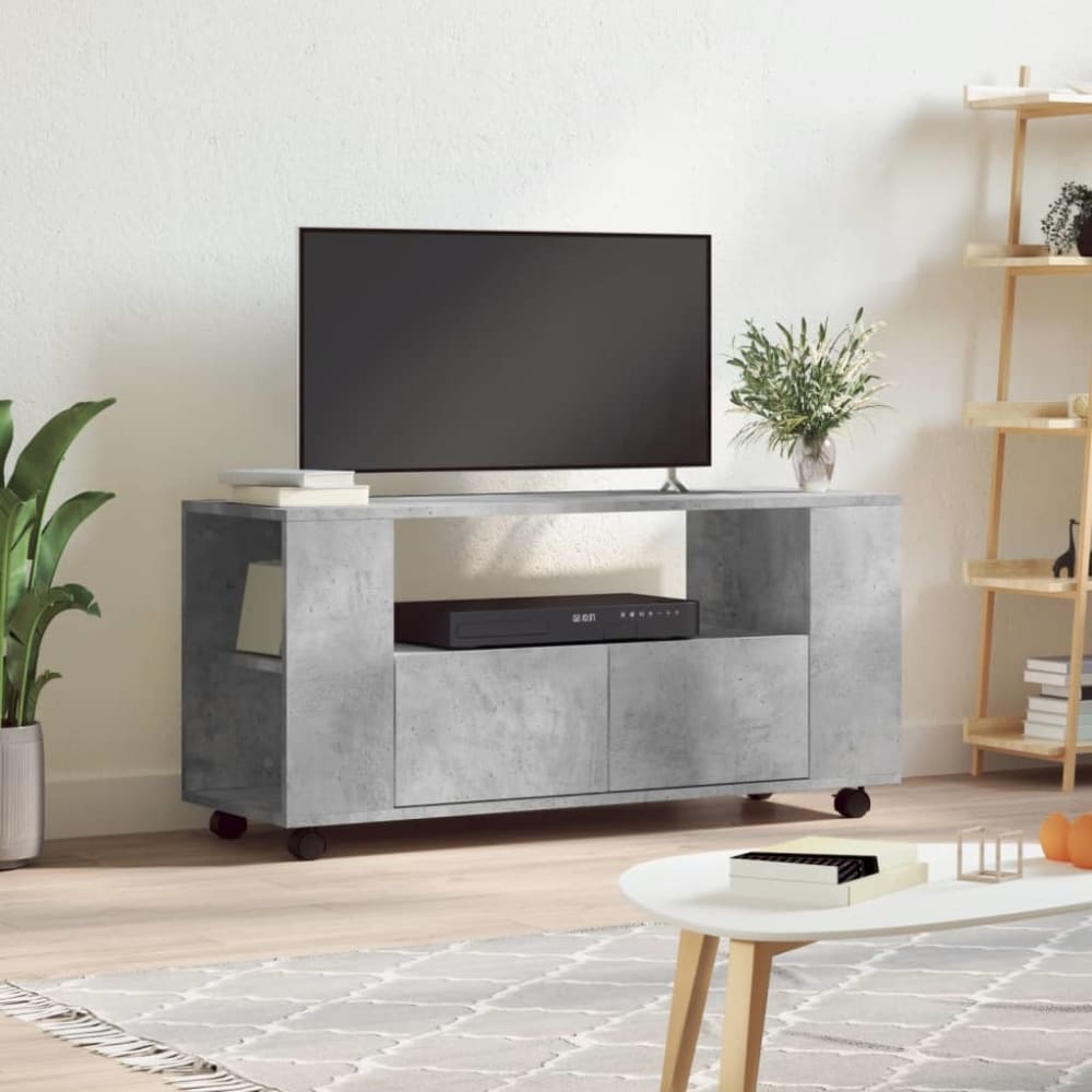 Maison Chic Mueble tv madera de gris 102x34,5x43 cm