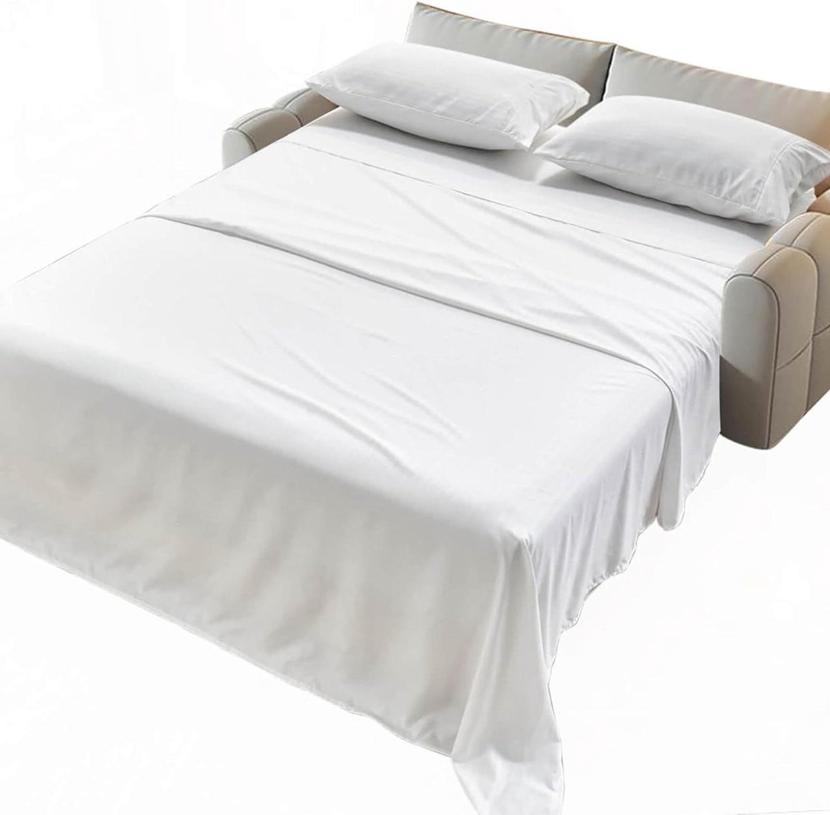 4-delige witte microvezel beddengoed set voor volwassenen