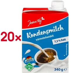 Jeden Tag 20er-Pack Kondensmilch 7,5% Fett