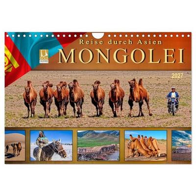 Reise durch Asien - Mongolei (Wandkalender 2027 DIN A4 quer), CALVENDO Monatskalender