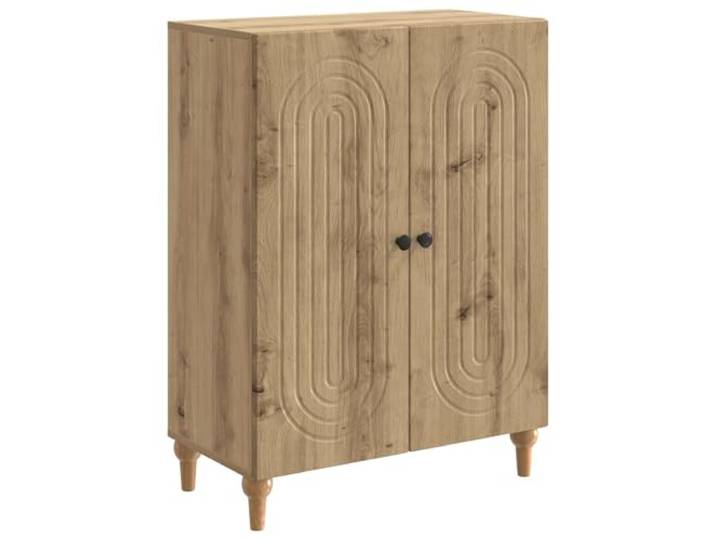 Sideboard Artisan-Eiche 66 x 34,5 x 90 cm Holzwerkstoff Moderner Stil, gestreiftes Muster, rechteckige Form, Regale, 90°-Pendeltüren, Holzwerkstoff, Wohnzimmer, Esszimmer