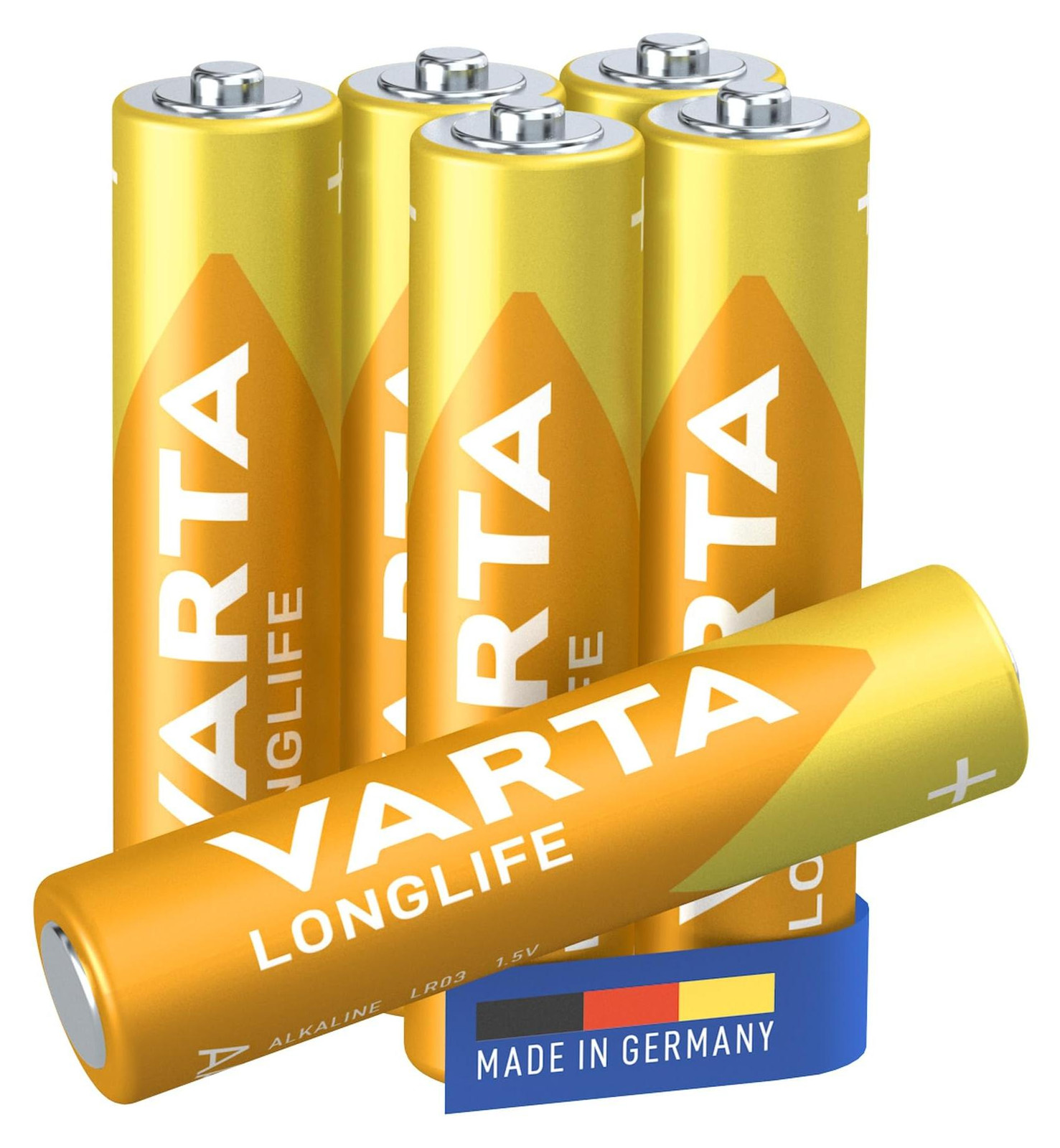 Varta R6 AA Longlife alkalinebatterijen, 6 stuks
