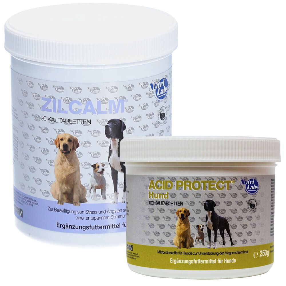 Nutrilabs Acid Protect Hund + Zicalm Kautabletten 100+90 St