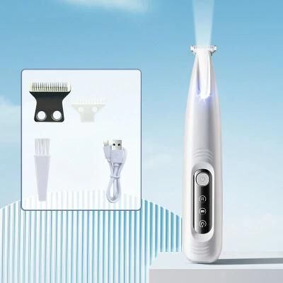 Inspire Select Type C Rechargeable Dog Paw Trimmer With LED Light Waterproof Pet Hair Clipper With LED Display & 18mm Wide Blade white 1