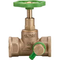 Durchgangsventil / Muffenanschluss steigende Spindel, mit Entleerung 1110,3/4"