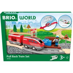 Ravensburger BRIO World – 36102 Zugset mit Rückziehmotor Zugset-Zubehör für Kinder ab 3 Jahren