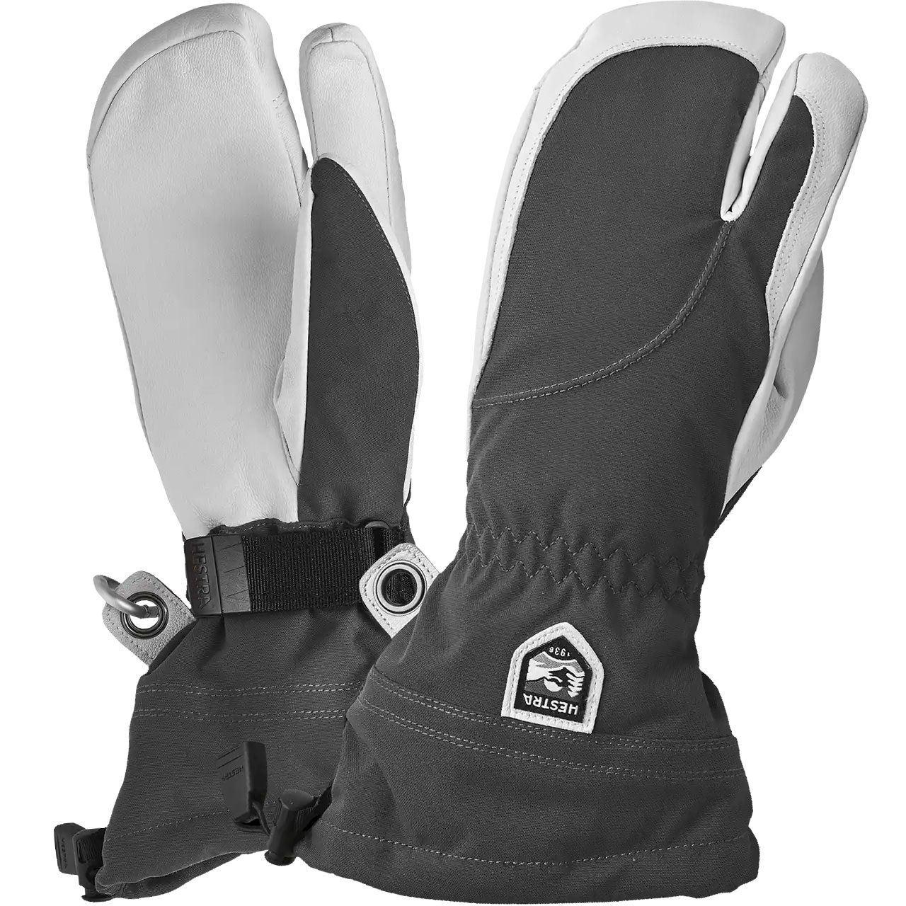 Hestra Damen 3 Finger Handschuh HELI SKI grey/offwhite - 6,0