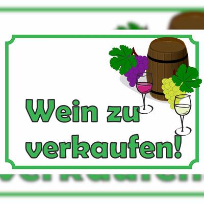 HB-Druck Wein zu verkaufen Schild A4 (210x297mm)