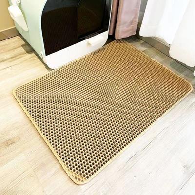 Uplift Treasures Waterproof Double Layer Cat Litter Trapping Mat For Cats Accessories yellow 17.7 23.6 In