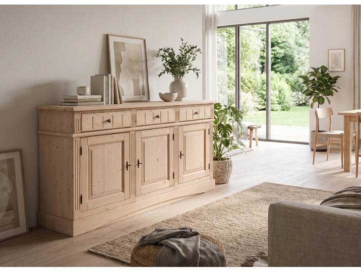 Sideboard Bavaria-Linz in Fichte massiv – Montierte Lieferung – 3%-Vorkasse-Rabatt