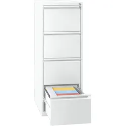 Gürkan Hängeregistraturschrank 4 Schübe 1-bahnig weiß, 40x132x62 cm