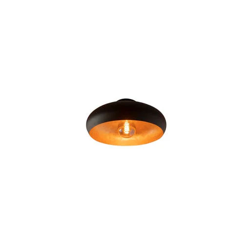 Eglo Mogano Plafonnière - Zwart/Goud - E27 - Rond