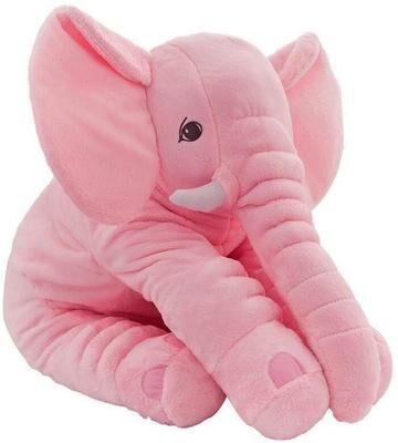 Playful Picks Adorable Elephant Plush Toy Pillow Soft Cotton, Perfect For Kids' Room Decor, Ideal Baby Shower Gift Pink