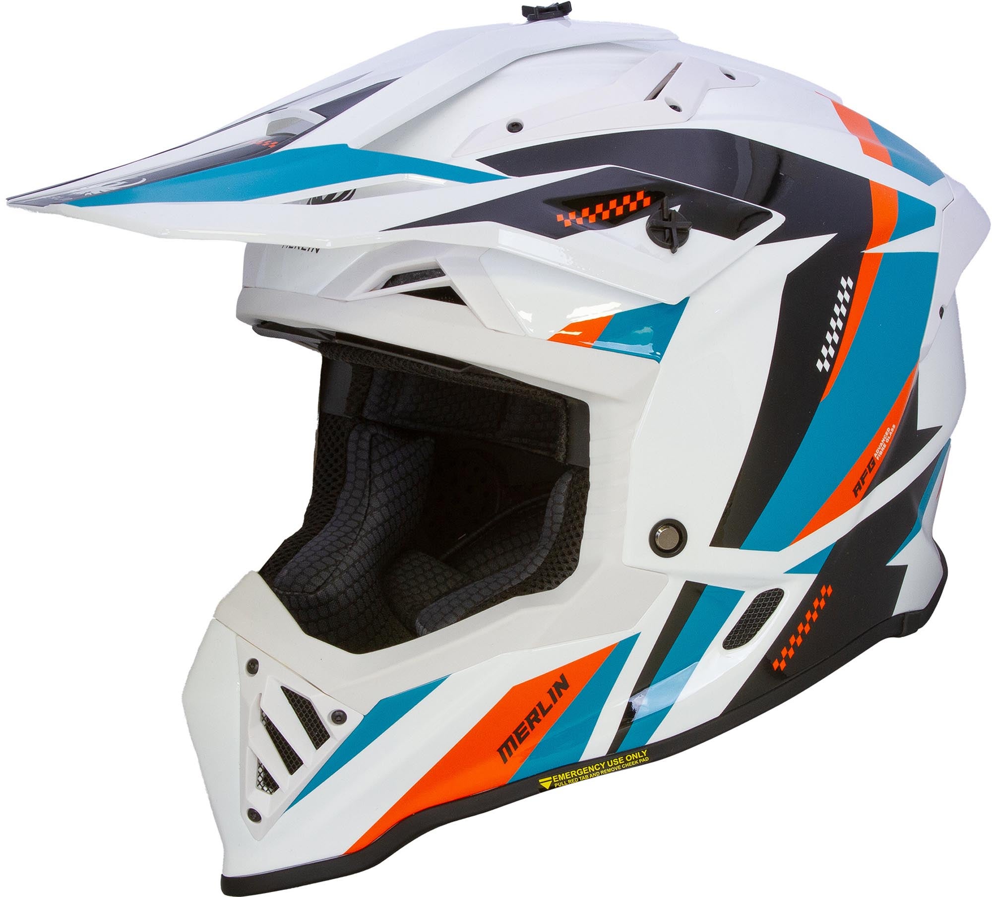 Merlin Recon Gravel Motocross Helm MHM309-WHITE-MED