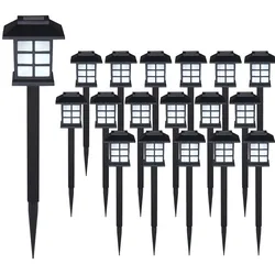 MONZANA® LED Solarlampe 18x Set Wetterfest Solar Akku Garten Solarleuchte Gartenleuchte Außenbereich Outdoor