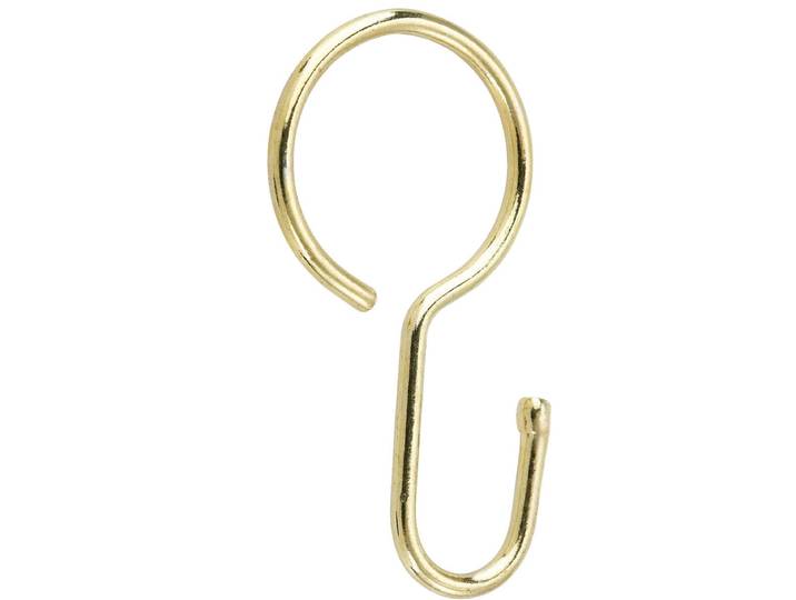 Gardinenhaken GARESA Gardinenhaken für Strang/Seilgarnitur Gr. 1, grau (messingfarben), Ø:2cm, Gardinenbefestigungen, Gardinenhaken, Gardinenhaken, Seilgarnitur
