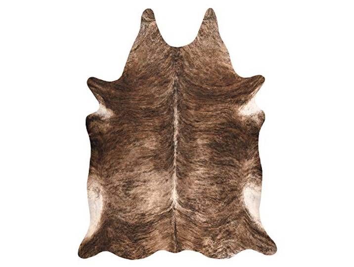 rugsx Teppich künstliches Rindsleder, Kuh, braun Leder 155x195 cm