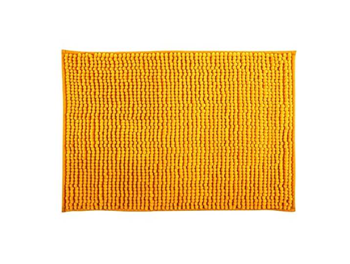 MSV Badkamertapijt, douchemat, chenille, hoogpolig, badmat, 50 x 80 cm, saffraangeel