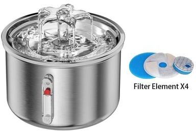 Inspired Finds Stainless Steel Automatic Pet Water Fountain With USB Quiet Pump upgraded Version