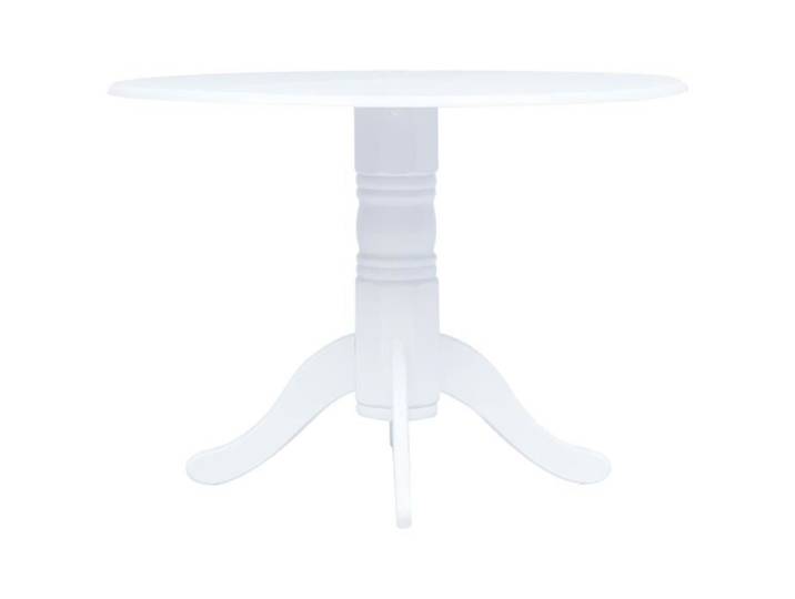 Table de salle à manger moderne - SVP - Blanc - Bois d'hévéa massif