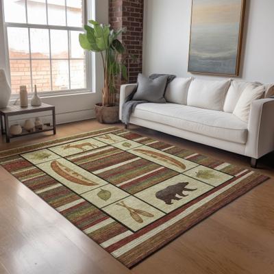 Addison Rugs Premium Washable Super Soft Canoe Moose Bear Cabin Mayfield Rug