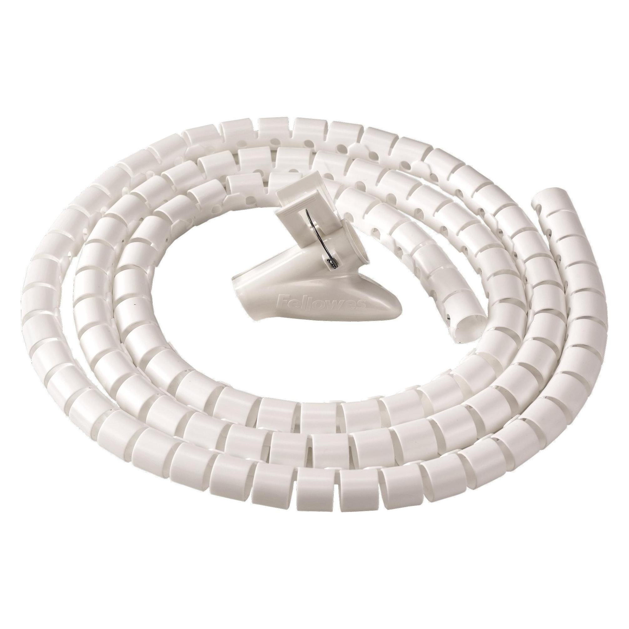 Fellowes Kabelbündler Cable Zip, weiss, Länge: 2,0 m Kabelführungs- und Schutzsystem, Durchmesser: 20 mm (2000 mm, 1 Stk.) (9929901)