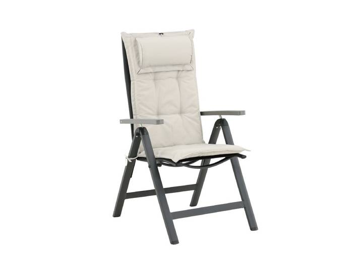 6er Set - Garten Stuhlkissen Siena aus Polyester in 4 Farben - Cremeweiß - Luxusbetten24