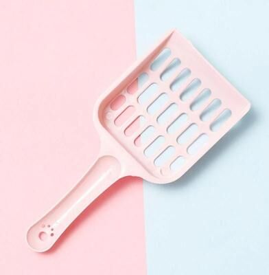 Uplift Picks Candy Color Cat Litter Scoop Horizontal Handle Shovel For Easy Poop Pickup Cleaning pink