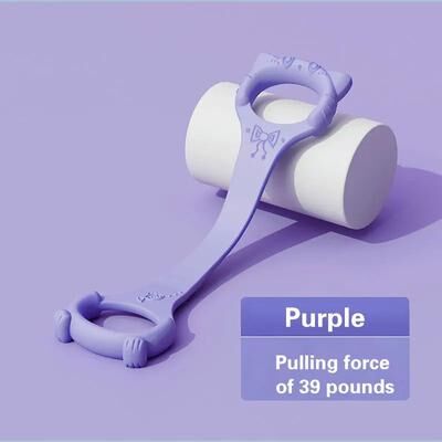 Inspired Living FlexTone Figure 8 Resistance Band Set For Full Body Workout & Therapy purple
