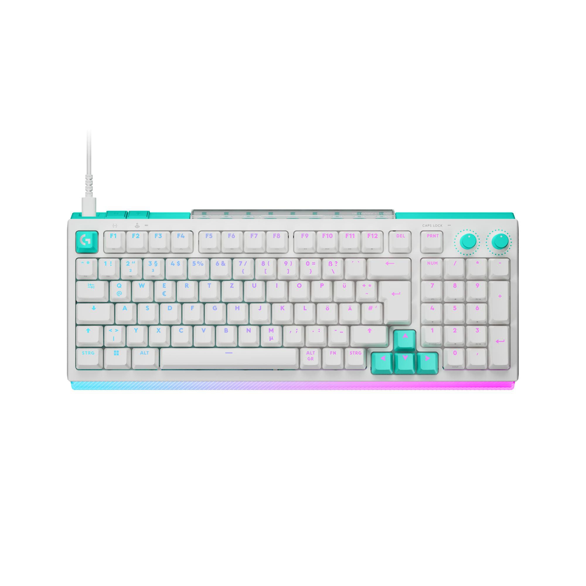 Logitech Gaming Logitech G512 X 98 Gaming-Tastatur | Magnetische Analog-Switches, Rapid Trigger, 8K Hz & RGB, Weiß 920-013998