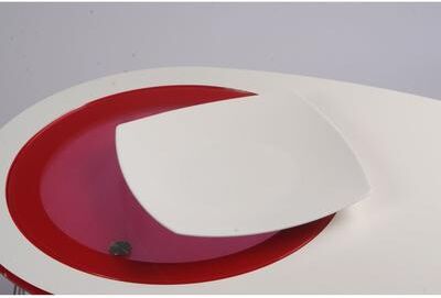 "Red Vanilla Square Salad Plate 8"" (Set of 6)"