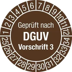 Mehrjahresprüfplakette D.30mm J.2025-2034 Folie