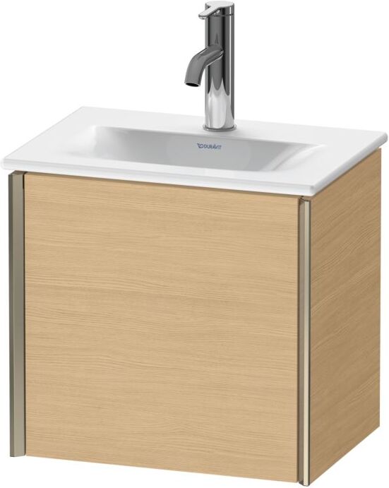 Duravit XViu Waschtisch-Unterschrank XV4030RB130 43x31x39,7cm, 1 Tür, champagner matt, Tür rechts, Eiche natur