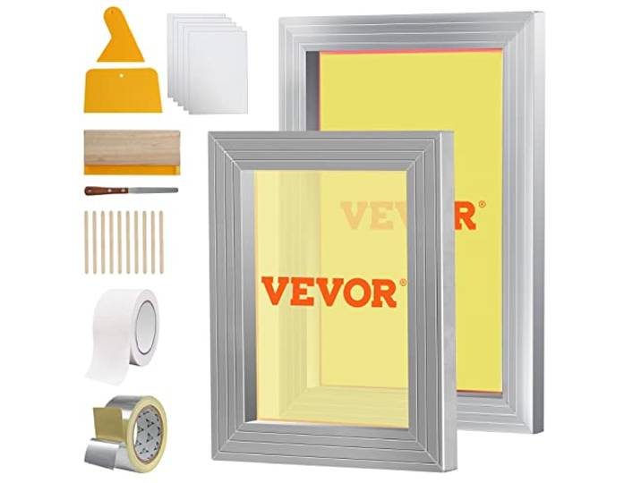 VEVOR Kit de sérigraphie (2 Cadres avec Maille 110)