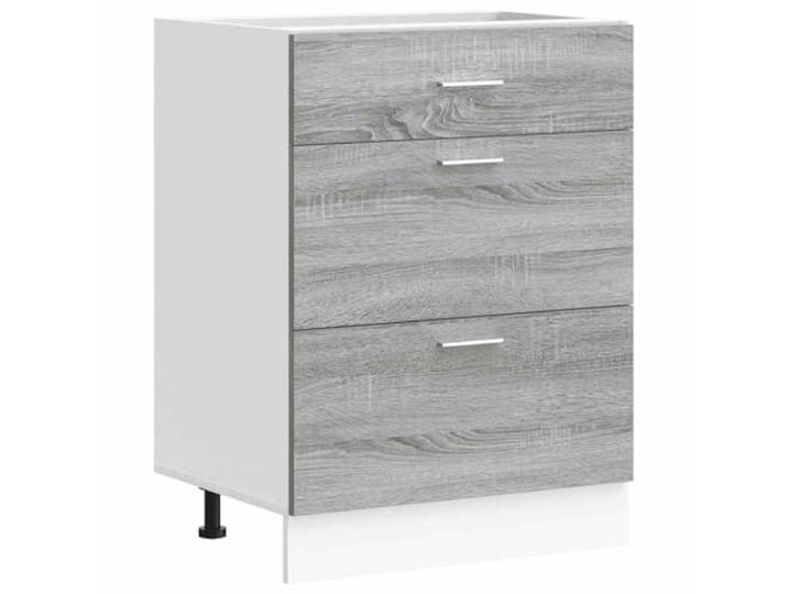 fsahslih Küchenunterschrank Lyon Grau Sonoma Holzwerkstoff 60x46x81.5 cm Stabiler Anstellschrank für Küche und Speisekammer: Höhenverstellbare Füße gleichen Bodenunebenheiten flexibel aus.