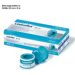 Leukoflex Rollenpflaster im Schutzring, 5,0 m x 1,25 cm, transparent