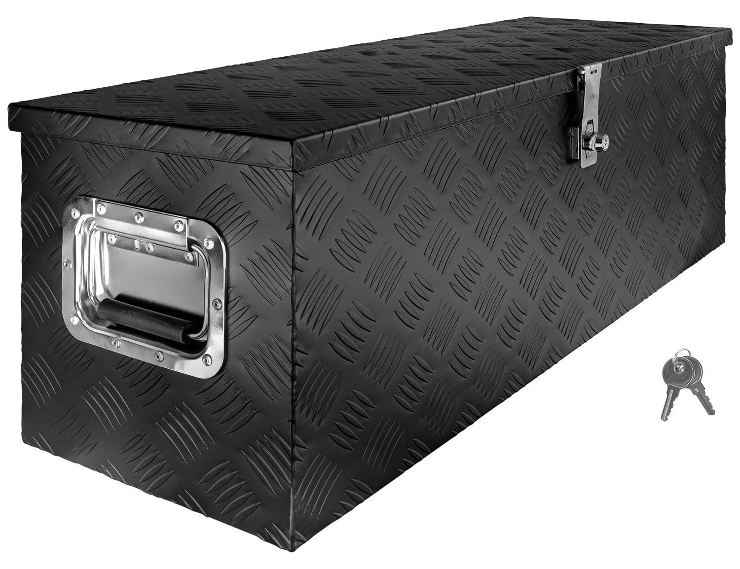 Aluminium Transportbox für Anhänger, Schwarz