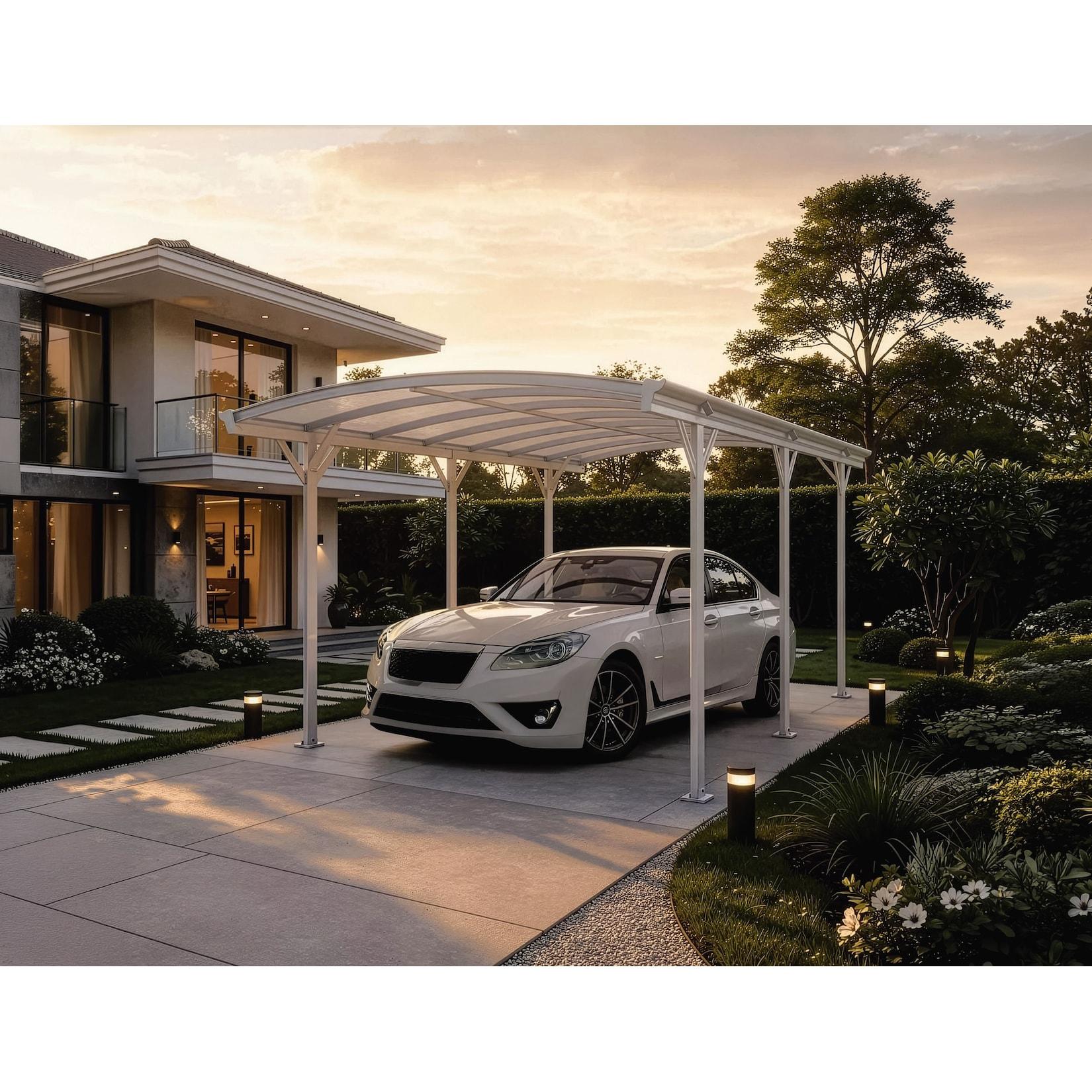 HOME DELUXE Design Carport FALO - 505 x 300 cm Weiß