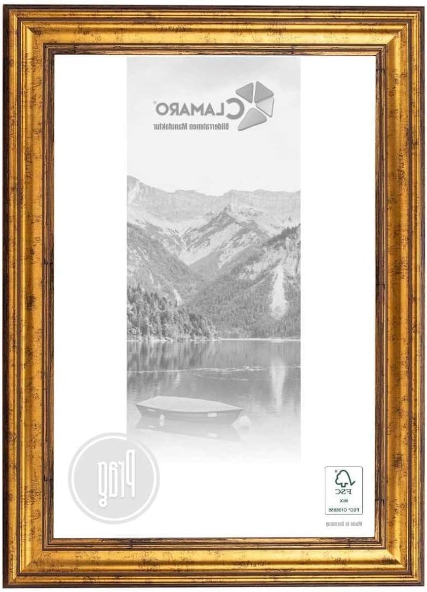 Houten Fotolijst Barokke Decoratie Goudbruin 84 x 119 cm