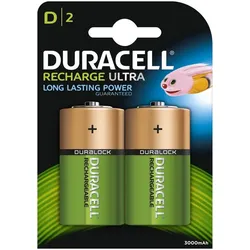 Packung mit 2 Duracell Hr20 Nimh 1,2 V 3000 mAh wiederaufladbaren Typ-D-Batterien, unterstützt bis zu 1000 Aufladungen