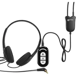 Geemarc Kabelloser TV-Audio-Empfänger für CL7370 Verstärkt mit Kopfhörer (Kabellos), Kopfhörer, Schwarz