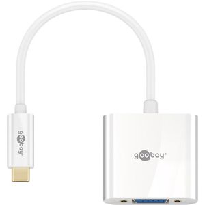 Goobay USB-Adapter 66260, weiß, VGA Buchse auf USB-C Stecker, USB 3.0