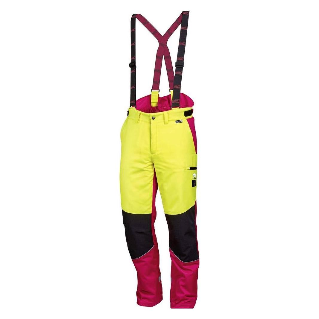 L+D Forstschutzhose Komfort Grösse 48 neongelb/rot (48) (4117/48)
