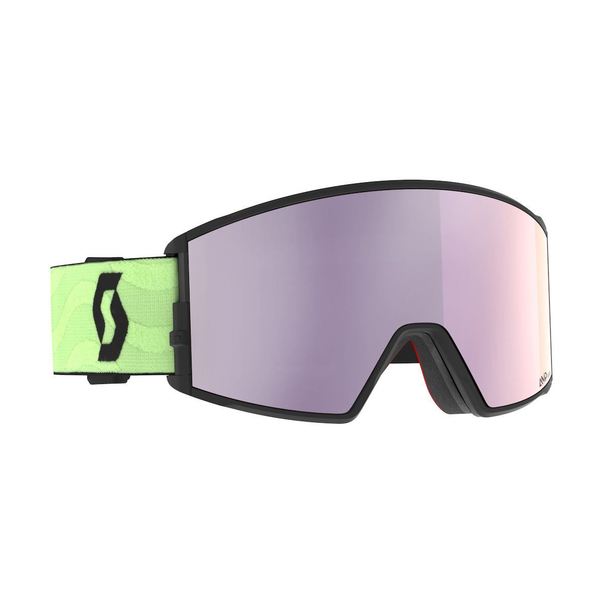 Scott Goggle React glow green - amp lavender chrome s3 (8136) - 4145038136369