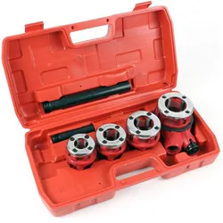 Wiltec, Gewindeschneider + Gewindebohrer, Gewindeschneider Set 7tl. Rohrschneider Schneidkluppe Schneideisen Stahl